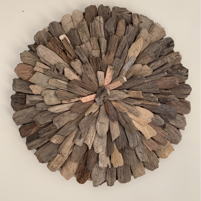 Galles Boho Abstract Wall Decor on Solid Wood