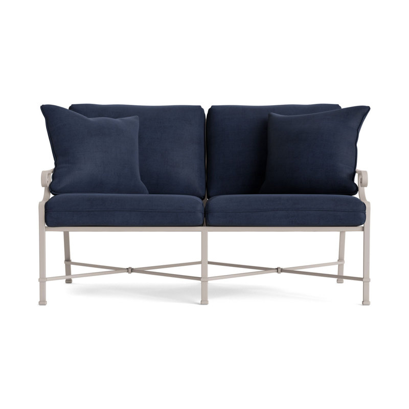 Venetian Outdoor 2 - Seat Loveseat, Dove, Fusion Neptune