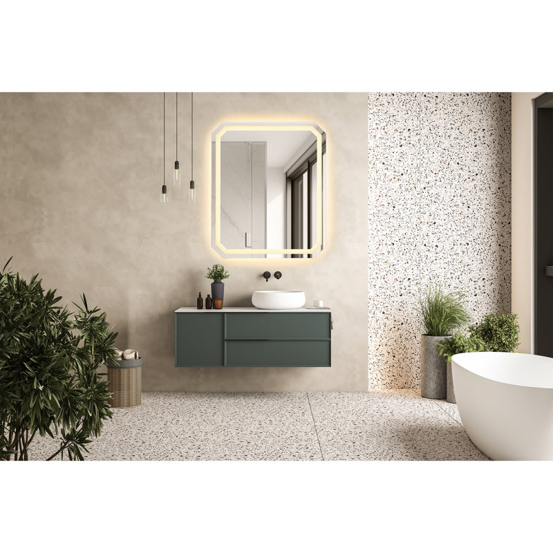 Miroir de salle de bain Jacquees Octogan, 30 po x 36 po