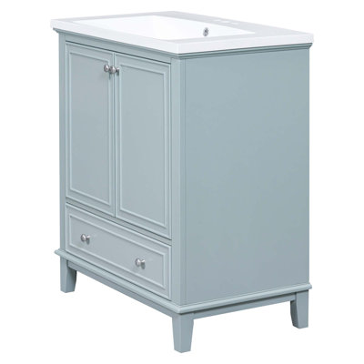30" Bathroom Vanity With Sink Combo, Multi-Functional Bathroom Cabinet With Doors And Drawer