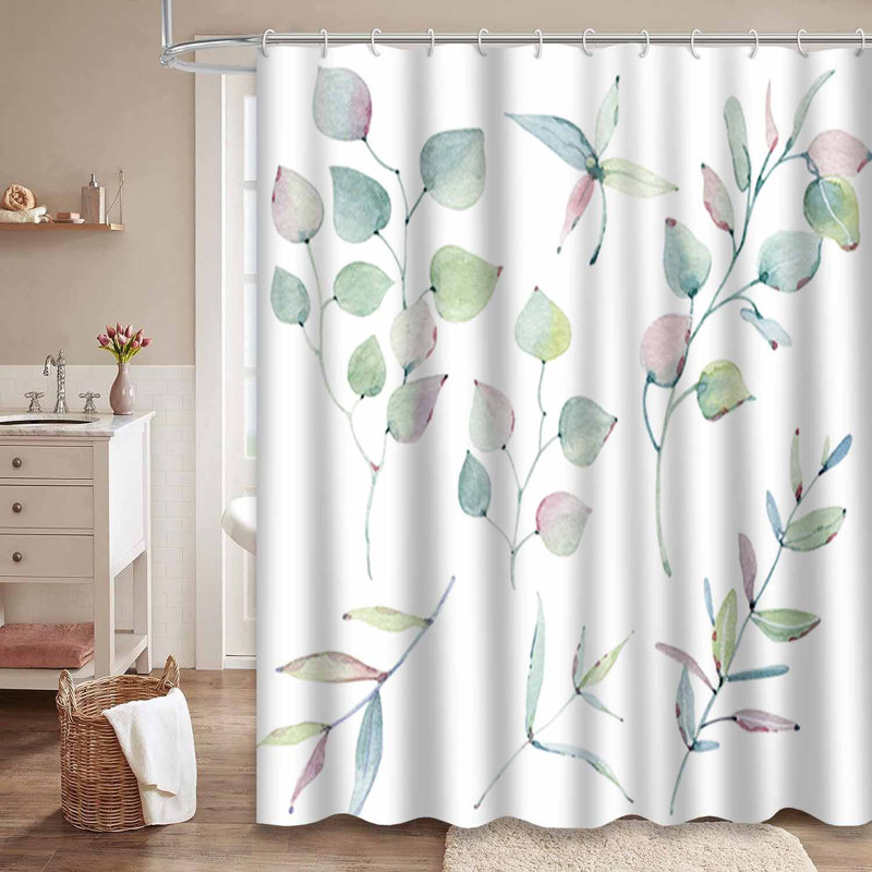 Rideau de douche avec 12 crochets, L 72 po x l 84 po