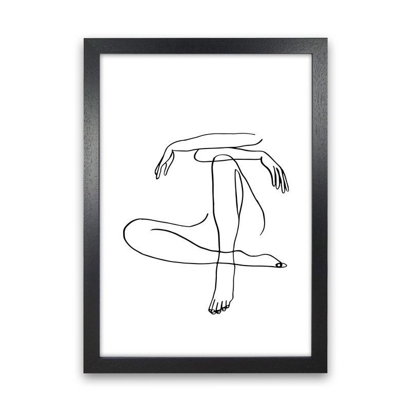 Sitting Legs Arms Crossed - Print, Black Frame, 63.4cm H x 46cm W x 3cm D