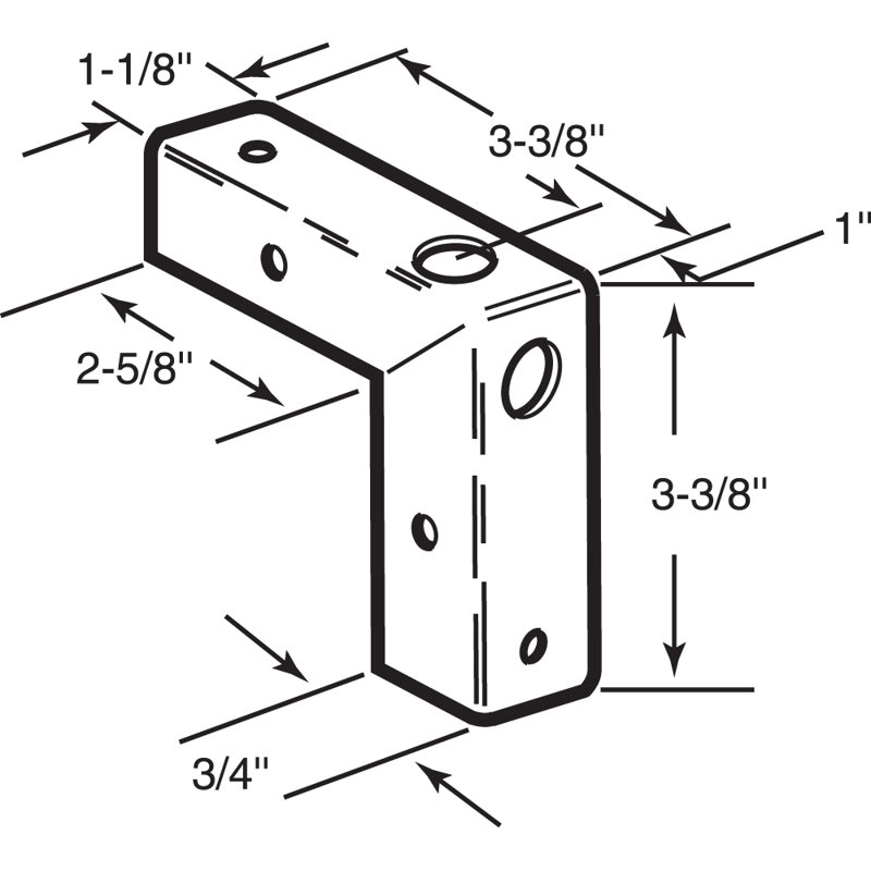 Support de réparation de porte pliable en coin Prime-Line
