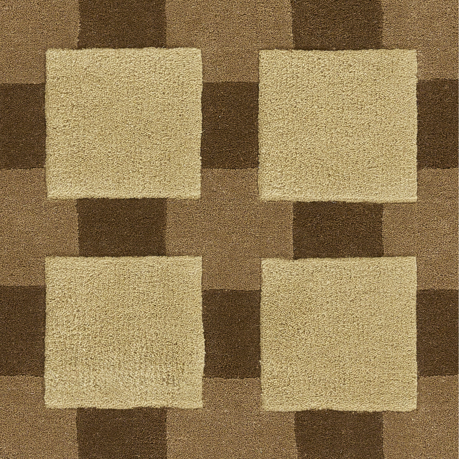 Bauhaus Hand-Tufted Geometric Rug, Beige, Rectangle 8' x 10'