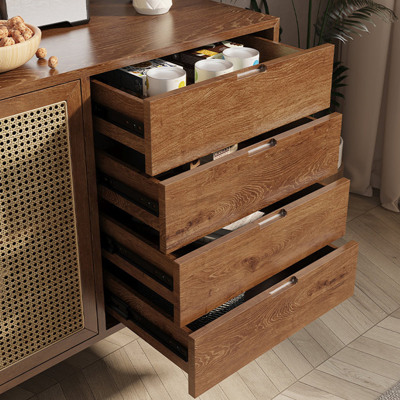Armoire d'appoint moderne et minimaliste en rotin