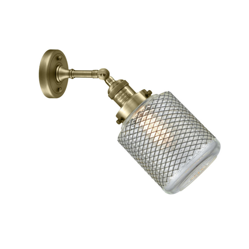 Applique murale pour salle de bain 1 lumière Iyana, Laiton antique, Ampoule non incluse