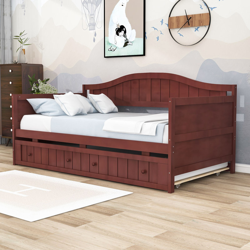 Wood Daybed with Trundle, Espresso