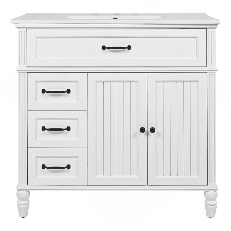 Meuble-lavabo 36 po avec lavabo, Blanc