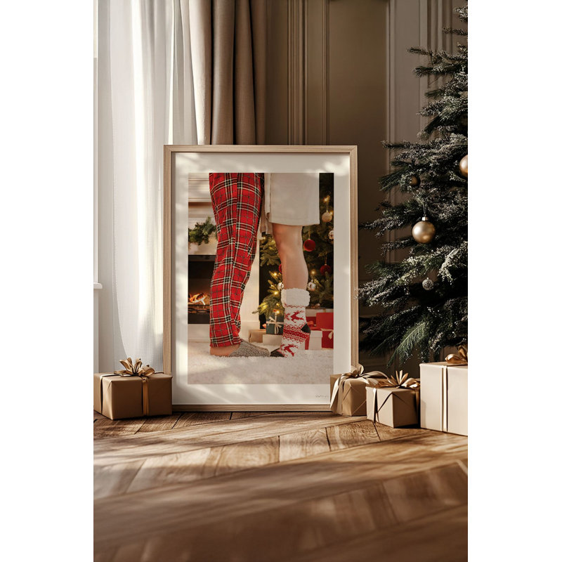 Festive Christmas Decorative Framed Painting, 13.0 x 19.0 inches | 100% Solid Wood Frame (Thickness: 0.8 inches), 100% MDF Artwork | Digital Printing for Vibrant Colors, Perfect Holiday Wall Decor for Home & Office