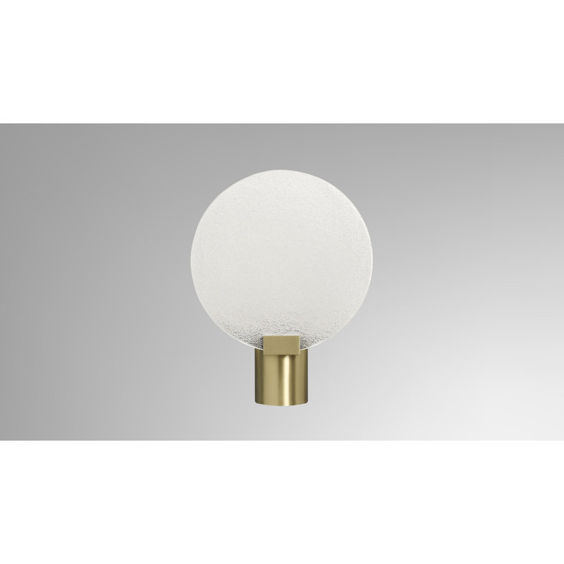 Nimbus Flush Mounted Sconce, Satin Brass