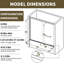 Porte de baignoire coulissante double encadrée avec verre trempé transparent de 5/16 po de largeur l 56 po x H 58 po