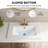 Los Flexi White Drop In Bathroom Sink Ceramic Rectangular with Faucet Hole & Overflow-114023054-114023050