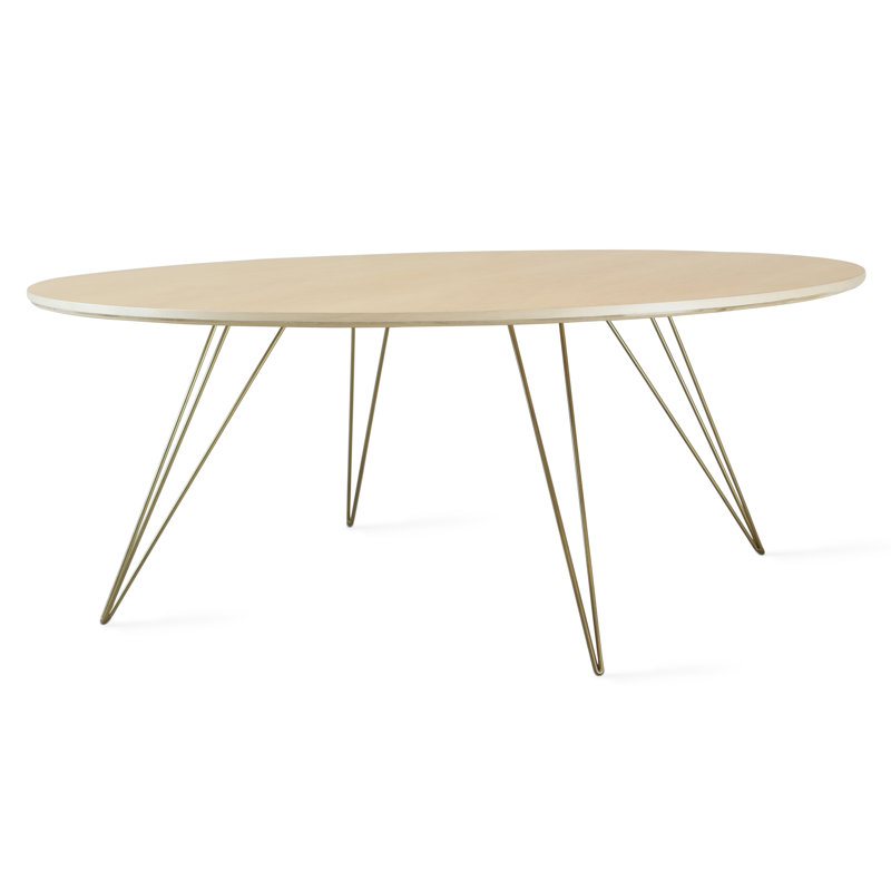 Table basse Williams, H 18 po x L 46 po x l 46 po, Or cuivré, Érable
