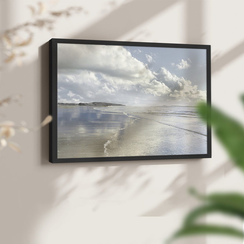 Infinity Beach -Framed Print - Restickable, Noir, noir, noir, noir, H 16 po x l 20 po