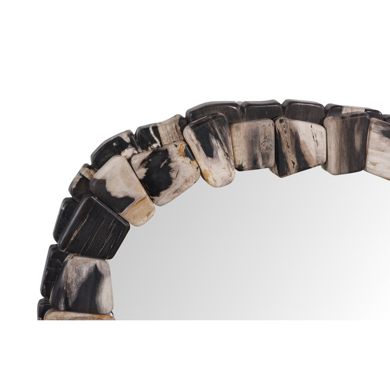Stacked Pebble Petrified Mirror, Mixed