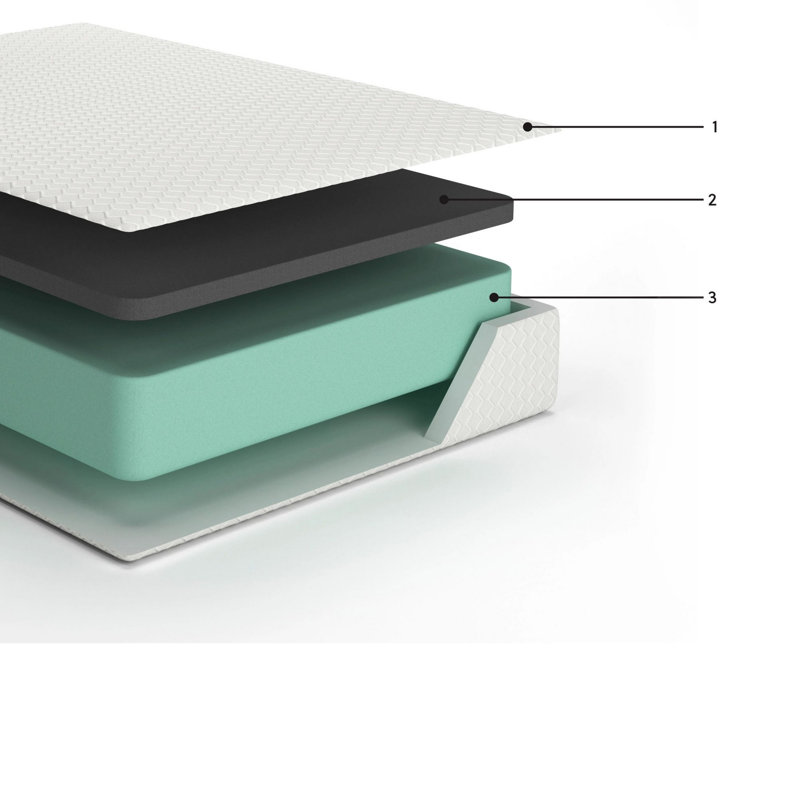 Matelas Jeny, mousse à mémoire de forme Cool Comfort, housse extensible 12 po, Simple
