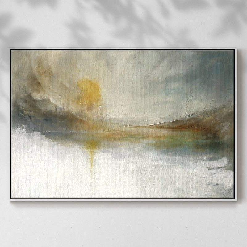 Émergence encadrée sur toile, H 37 po x l 25 po x P 2 po, Blanc