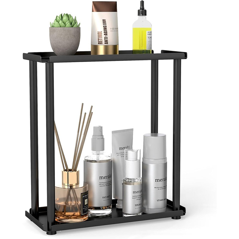 Petit meuble-lavabo de rangement à 2 niveaux