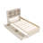Modern Twin Size Bed Frame With Built-In USB Port On Bookcase Headboard And 2 Drawers-106845170