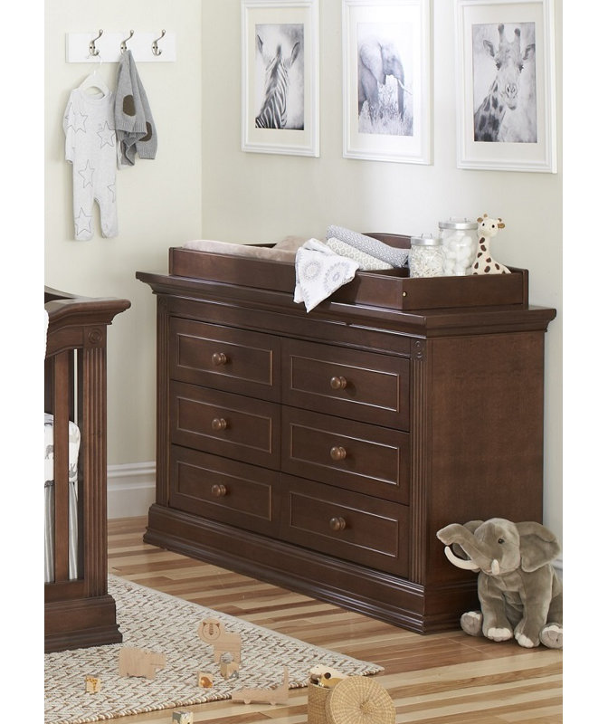 Montana 6 Drawer Double Dresser, Brown Sugar