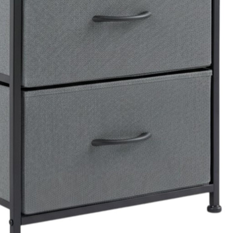  Table de chevet à deux tiroirs 20 po Everettridge, Gris, 1