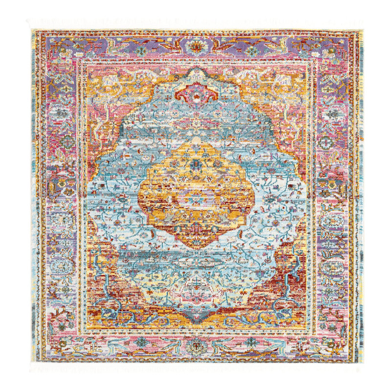 Folmar Abstract Indoor Rug, Square 5'