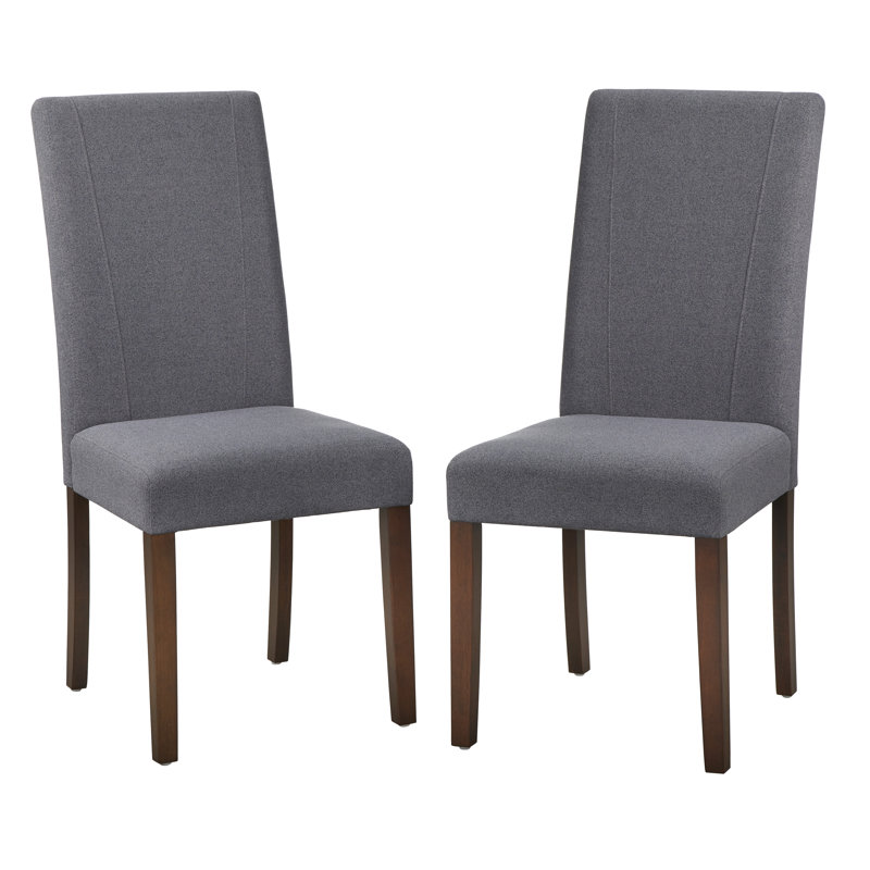 Chaise parsons en bois massif Aimee-Elizabeth, Gris