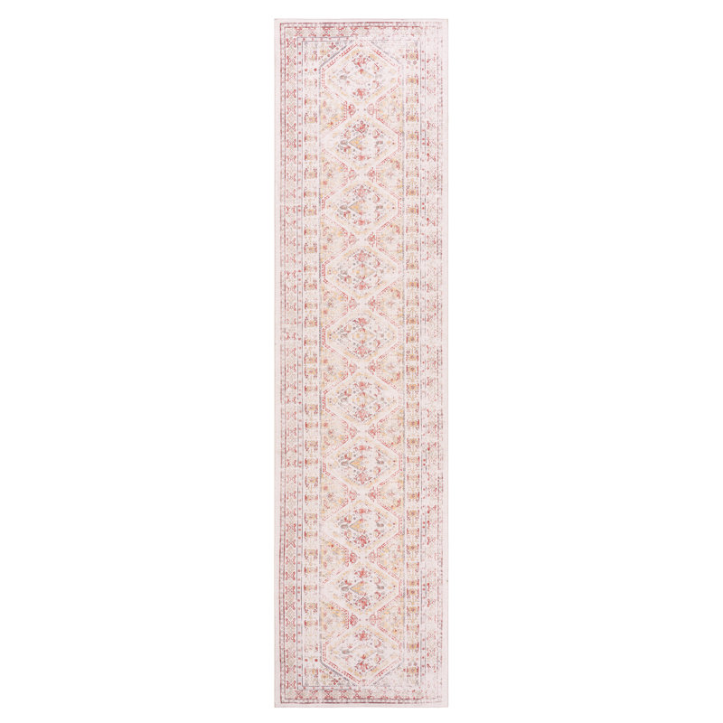 Washable Beige 2'6''X10' Floor Mat, Low-Pile Non-Slip Non-Shedding For Bedroom, Living Room, Kitchen Rug, Kitchen, Dining