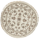 High-Quality Hand-Knotted Ivory Area Rug