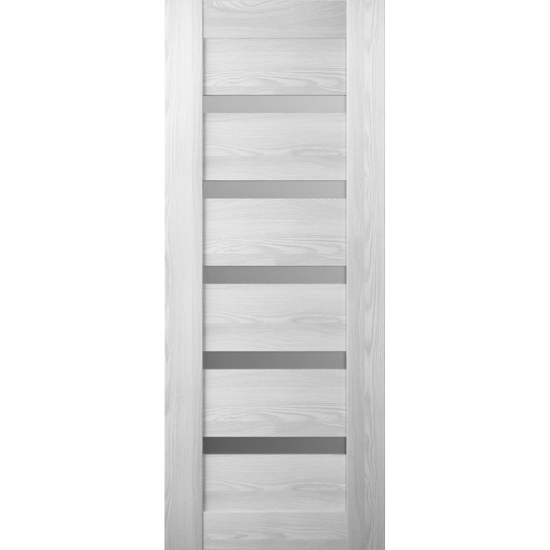 Dalle de porte intérieure en bois manufacturé et en verre givré Avon 07-04, H 79,375 po x l 29,75 po, Chêne Veralinga