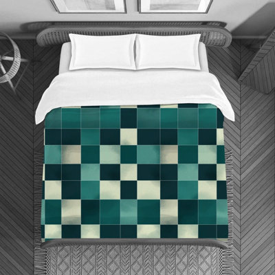 Checkered Bedding Tartan Duvet Cover Blue
