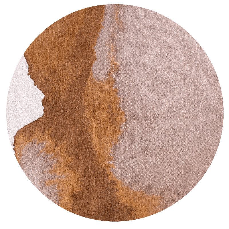 Meditation Lagoon Chestnut Recycled P.E.T Area Rug, Round 240cm