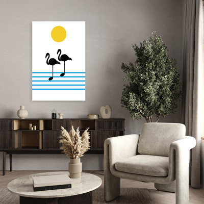 Art contemporain contemporain flamant moderne