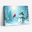 «Snowman Cardinal Winter», art mural sur toile-121121894