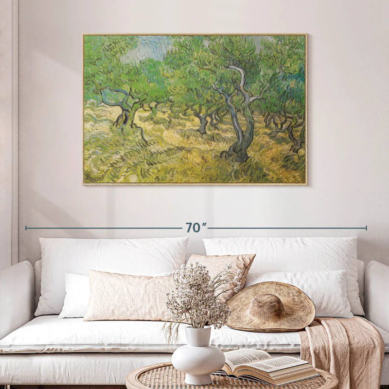 Olive Grove, Cadre flottant en bois naturel, 46 po x 31 po