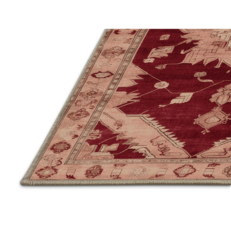 Machine Washable Overdyed Brown Area Rug, Runner 2' x 4'