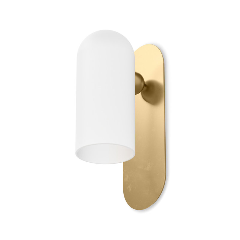 Odyssey 1 - Light Armed Sconce, 12" H x 4.25" W x 5.5" D, Burnished Brass