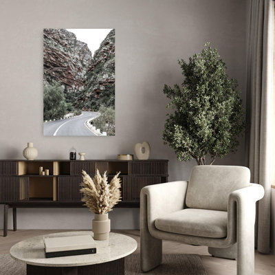 Art contemporain, paysage de montagne rustique moderne et paisible