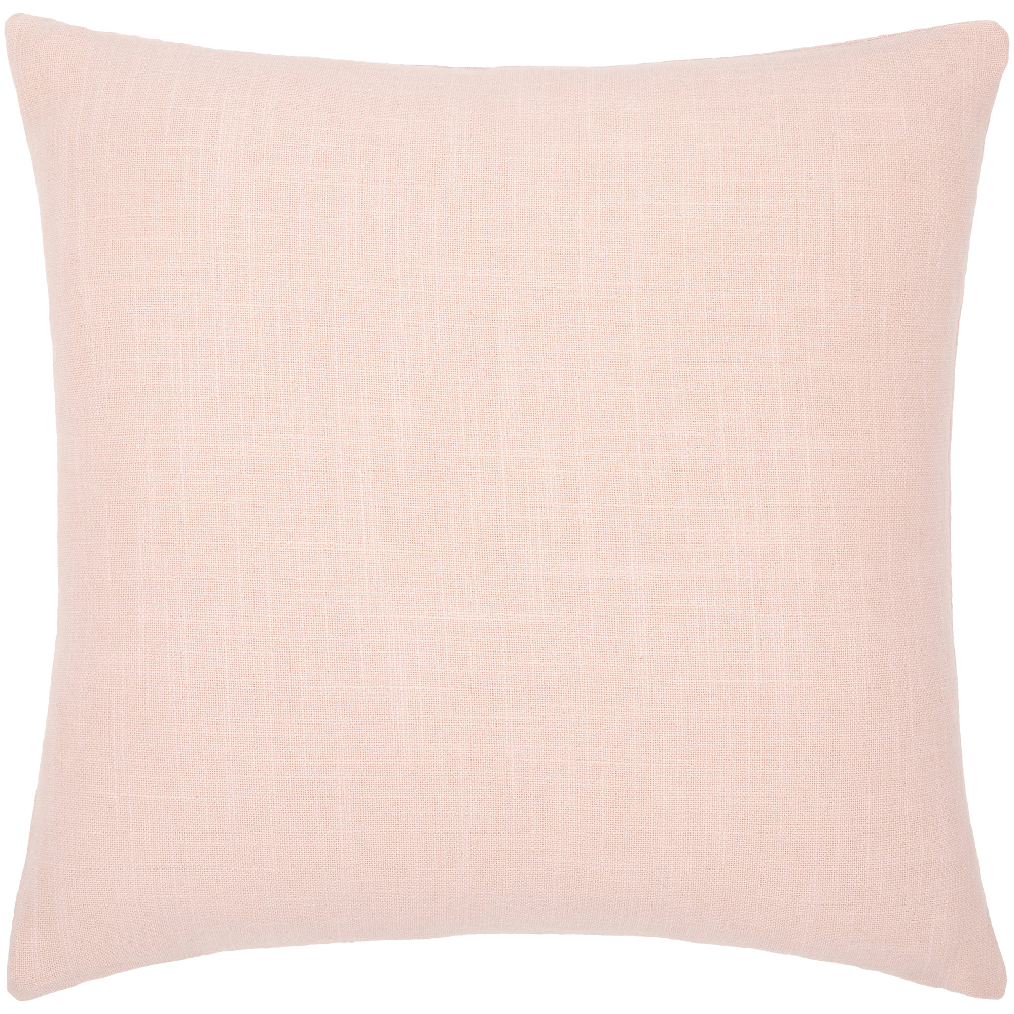 Gwyn Embroidered Cotton Pillow Cover, 22" x 22", Dusty Pink/Pale Blue/Mustard