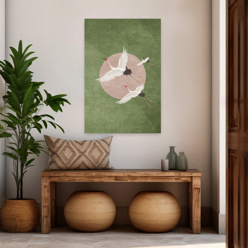 Art contemporain, oiseau traditionnel, mouche, nature, faune, H 48 po x l 32 po