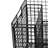 Nesting Storage Baskets,  Set of 4 Bins, Black Mesh Metal
