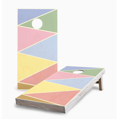 Color Triangles 2x4 Cornhole Board Set | Includes (2) Boards (8) Bags & Optional Accessories