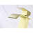 Single Handle Bathroom Sink Faucet With Stunning Waterfall Beauty In Brushed Gold - Stainless Steel For A Dazzling Splendid Spout Grand-124831559