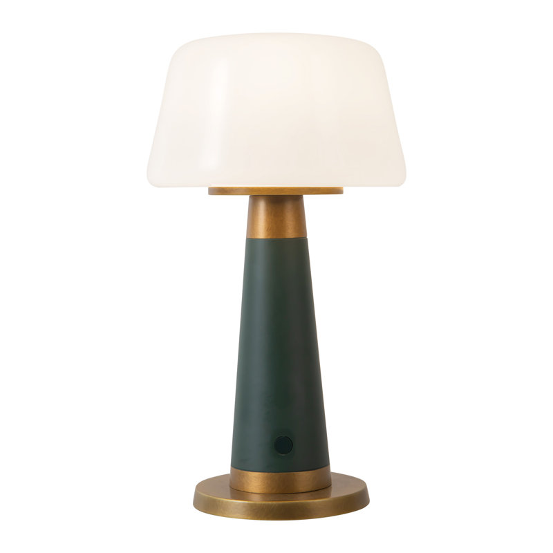 Clemence 11-in Red dimmable LED Table Lamp, Green