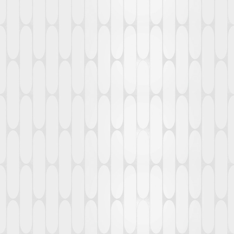 Rado 12" x 40" Fishscale 3D Porcelain Tile, White
