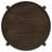 Dark Brown Round Solid Wood End Table