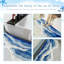 Tapis de bain touffeté à motif de vagues océaniques bleues, 51 x 120 cm