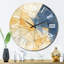 Horloge murale minimaliste bleu et or II-93381817