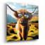  «Highland Cow Sun lunettes 1» par Rey Klimt, art mural en verre acrylique-932102773