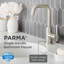 Robinet pour salle de bain à poignée simple avec drain en métal Parma-35943709